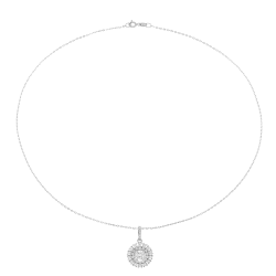 Collier en argent rhodié et oxydes de zirconium