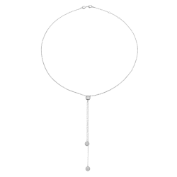 Collier en argent rhodié et oxydes de zirconium