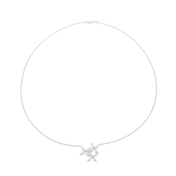 Collier en argent rhodié et oxydes de zirconium