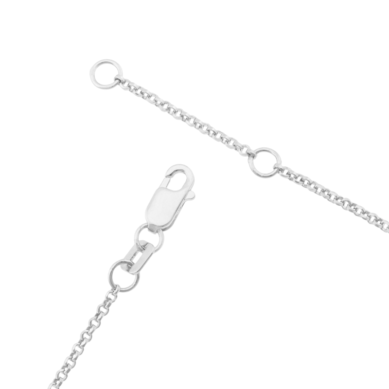 Collier en argent rhodié et oxydes de zirconium