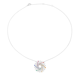 Collier en argent rhodié et oxydes de zirconium