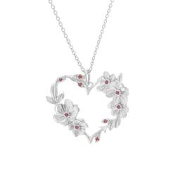 Collier en argent rhodié et oxydes de zirconium