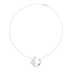 Collier en argent rhodié et oxydes de zirconium