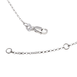 Collier en argent rhodié, oxydes de zirconium