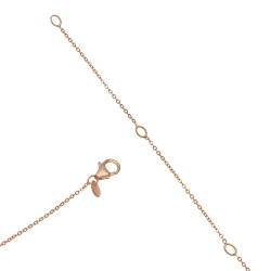 Collier en bronze plaqué or rose et oxydes de zirconium