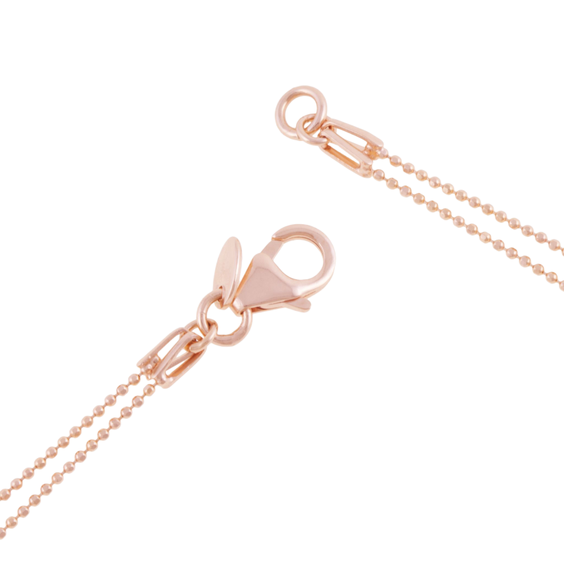 Collier en bronze plaqué or rose et rhodié, oxydes de zirconium