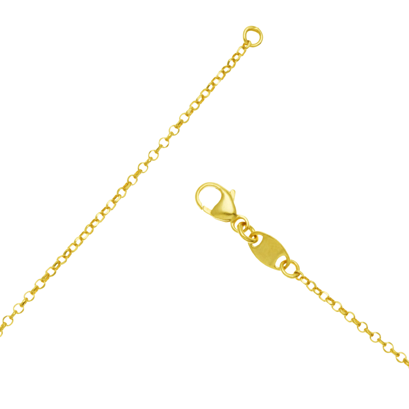Collier sautoir en argent doré et oxydes de zirconium