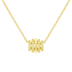 Collier en argent doré, oxydes de zirconium
