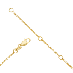 Collier en argent doré et oxydes de zirconium, étoile de mer
