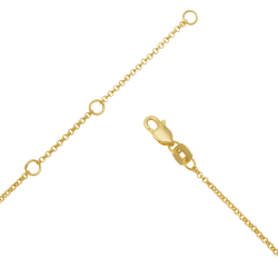 Collier en argent doré, oxydes de zirconium et laque