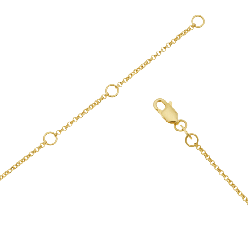 Collier en argent doré et oxydes de zirconium, clef
