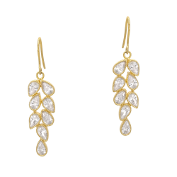Boucles en plaqué or et oxydes de zirconium