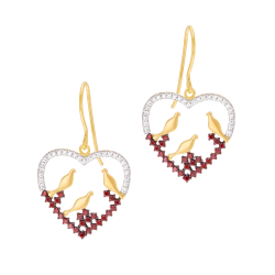Boucles d'oreilles en plaqué or, oxydes de zirconium