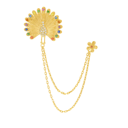 Broche en plaqué or et oxydes de zirconium