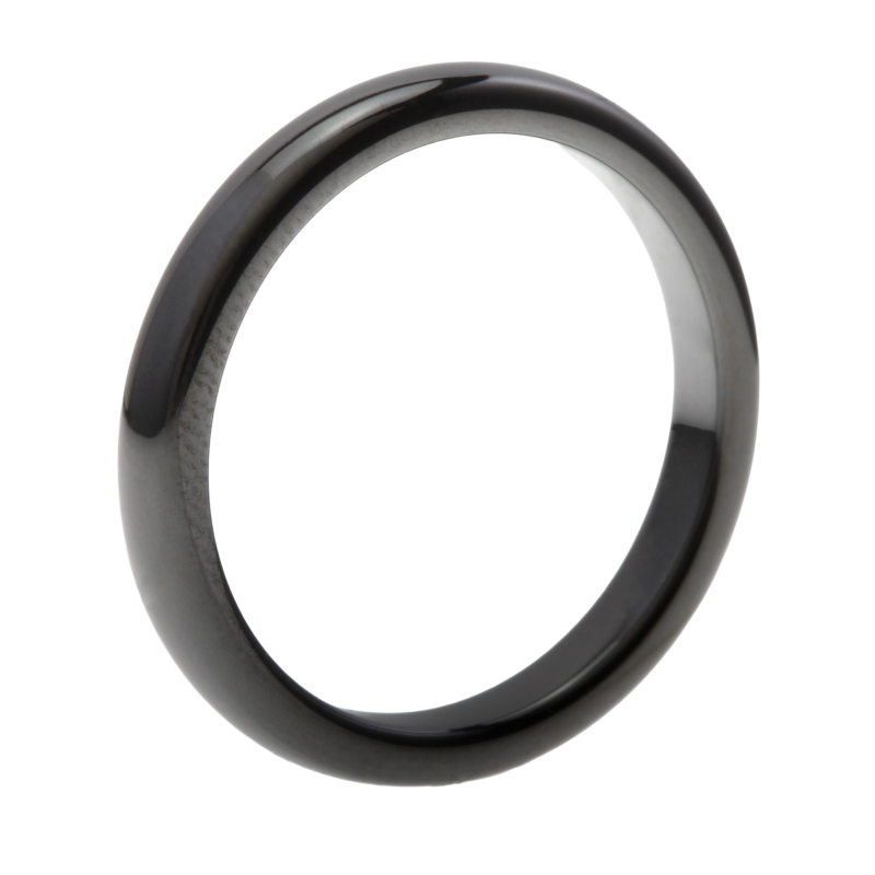 Bague en céramique noire, petit modèle