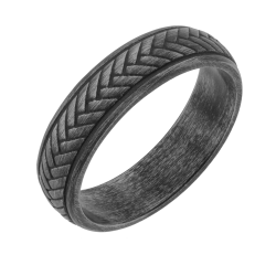 Bague en acier vieilli