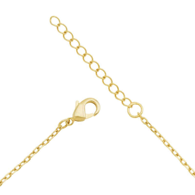 Bracelet en plaqué or, plaque ronde 19,5 mm