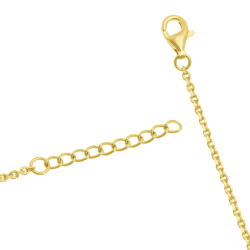Bracelet en plaqué or, plaque ronde 19 mm, motif pointillé
