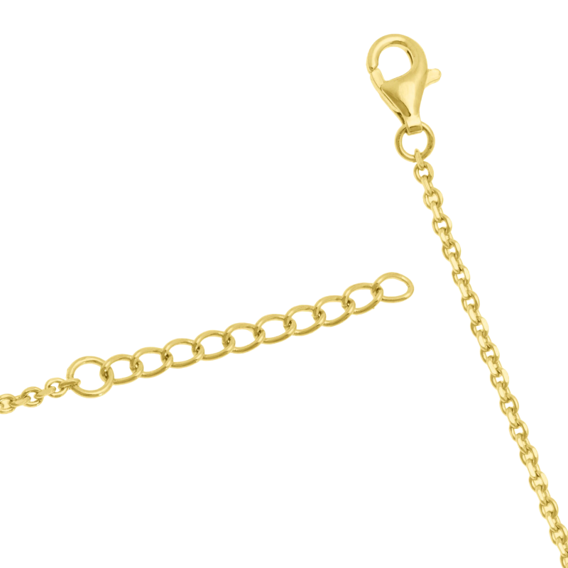 Bracelet en plaqué or, plaque ronde 19 mm, motif pointillé
