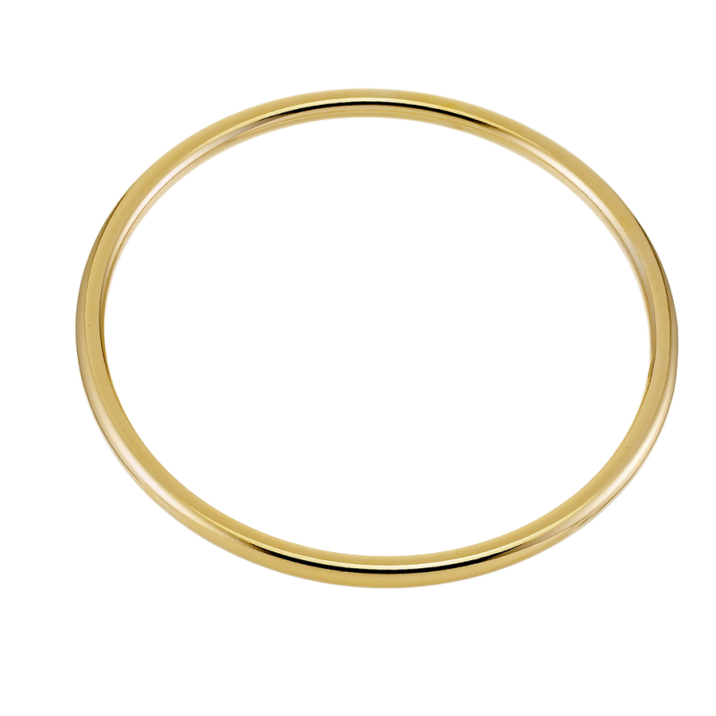 Bracelet en plaqué or, jonc rigide