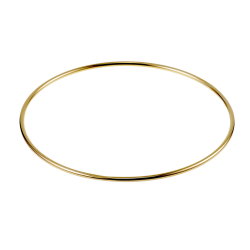 Bracelet jonc en plaqué or, fil rond