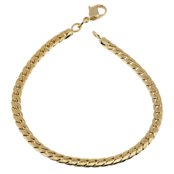 Bracelet en plaqué or, maille anglaise