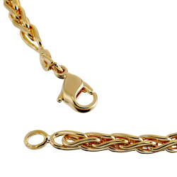 Bracelet en plaqué or, maille palmier