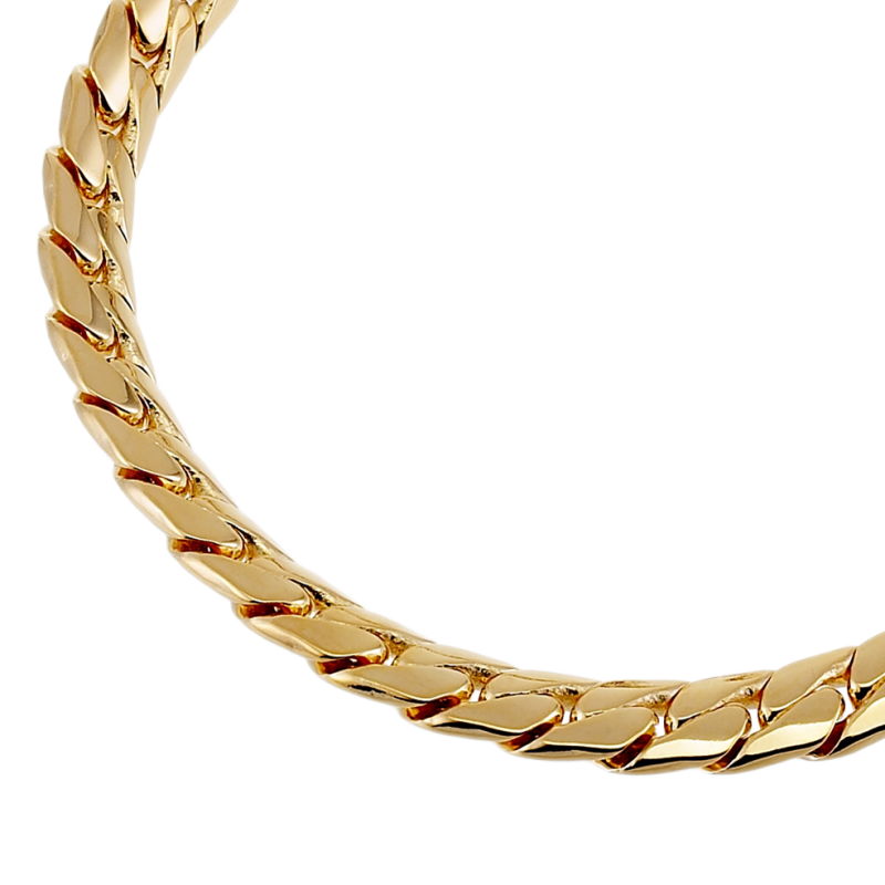 Bracelet en plaqué or, maille anglaise