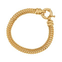 Bracelet en plaqué or, maille russe