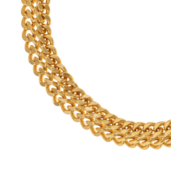 Bracelet en plaqué or, maille russe