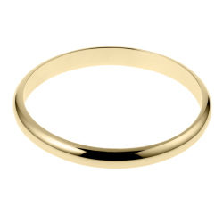 Bracelet en plaqué or, demi jonc rigide, largeur 8 mm