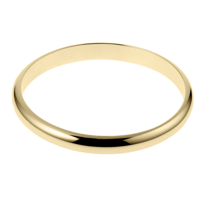 Bracelet en plaqué or, demi jonc rigide, largeur 8 mm