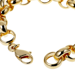 Bracelet en plaqué or, maille jaseron