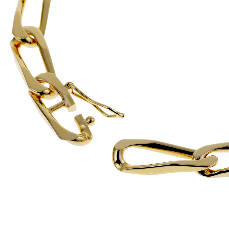 Bracelet en plaqué or, maille cheval