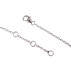 Bracelet en argent rhodié, barrette oxydes de zirconium