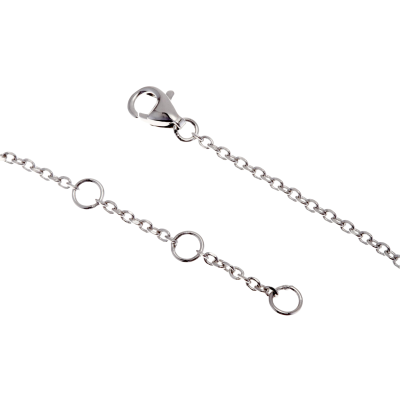 Bracelet en argent rhodié, barrette oxydes de zirconium