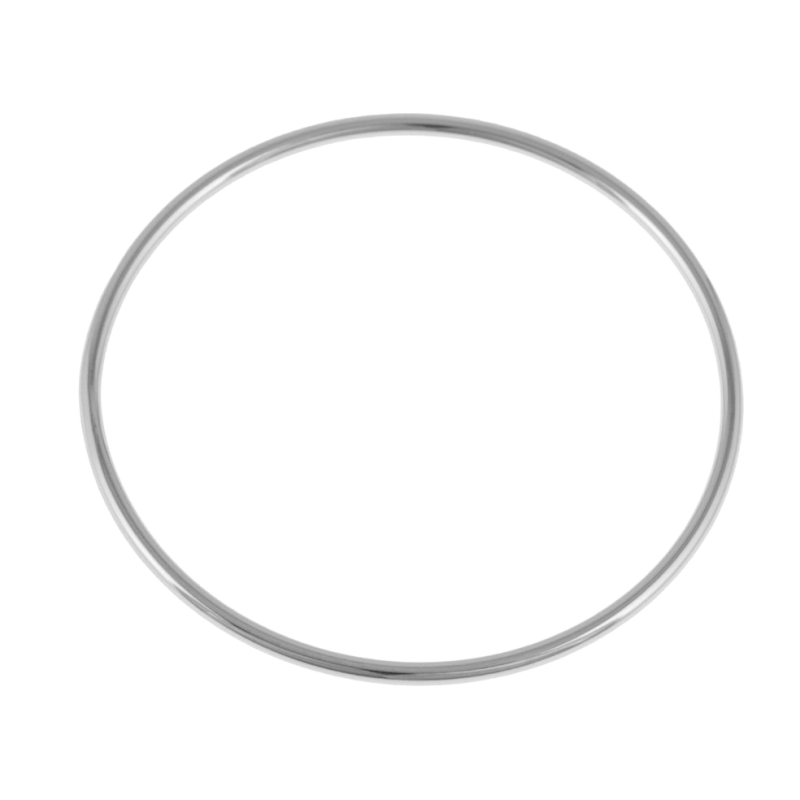 Bracelet jonc bébé fil rond en argent rhodié