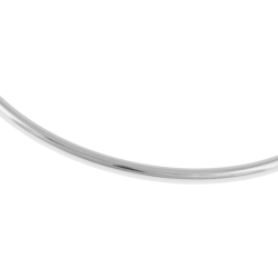 Bracelet jonc bébé fil rond en argent rhodié