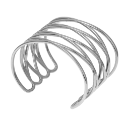 Bracelet manchette en acier