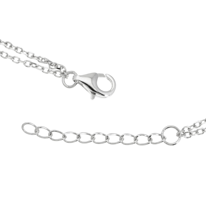 Bracelet en argent rhodié et oxydes de zirconium, papillon