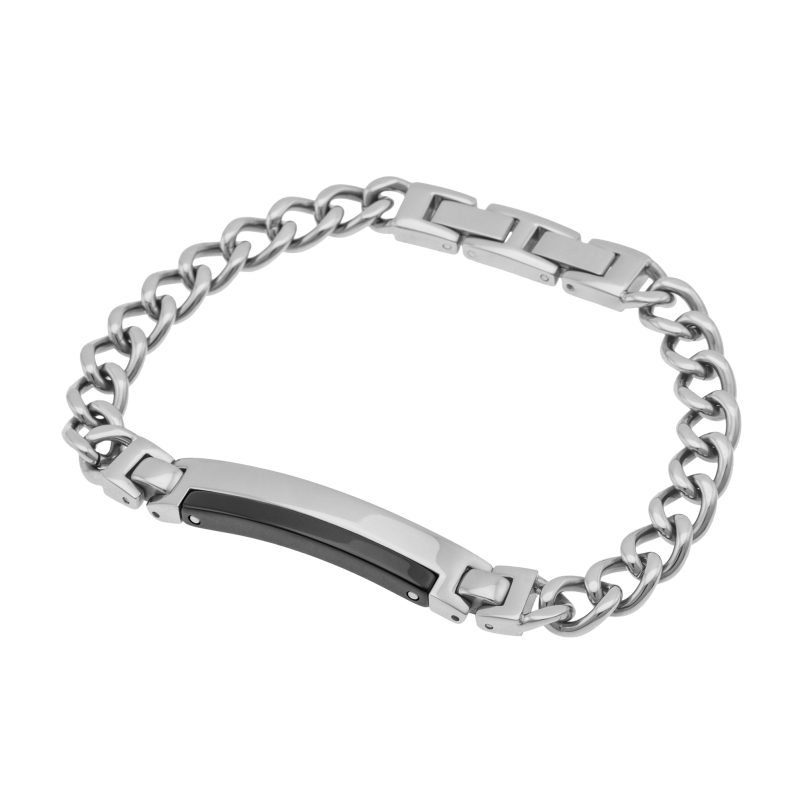 Bracelet en acier et céramique