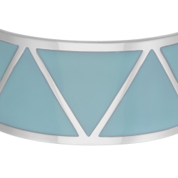 Bracelet jonc en acier et laque bleue 