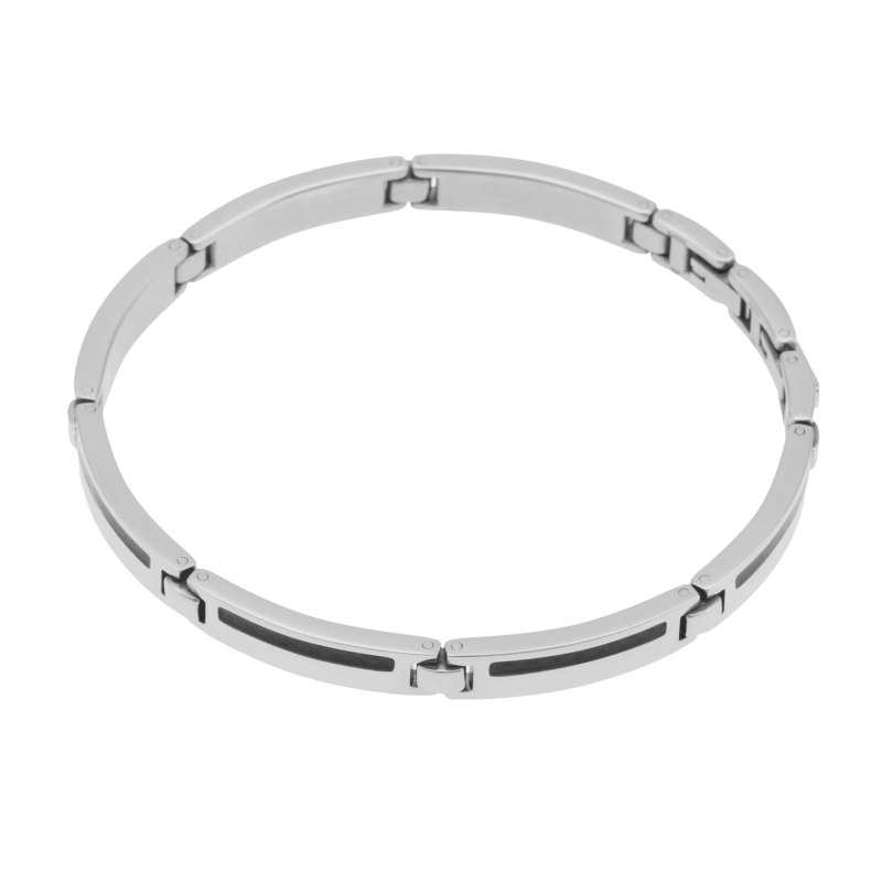 Bracelet en acier et carbone