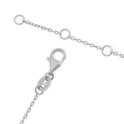Bracelet en argent rhodié et oxydes de zirconium, coeur