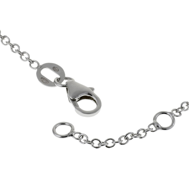 Bracelet en argent rhodié et laque