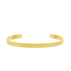 Bracelet jonc en acier doré