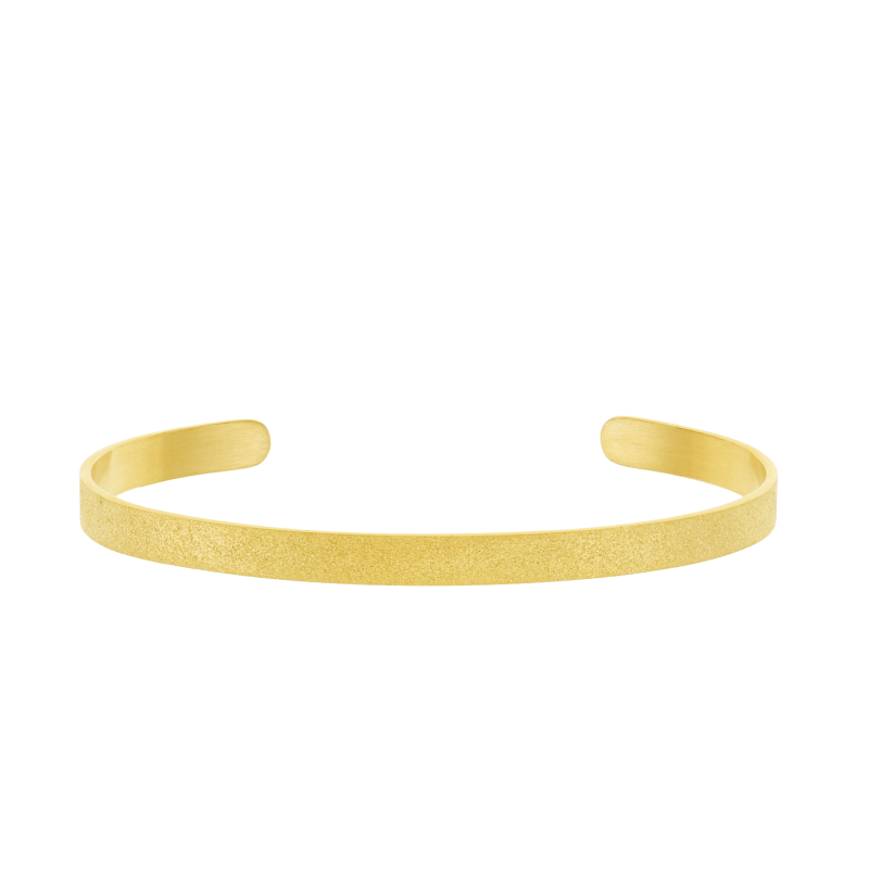 Bracelet jonc en acier doré