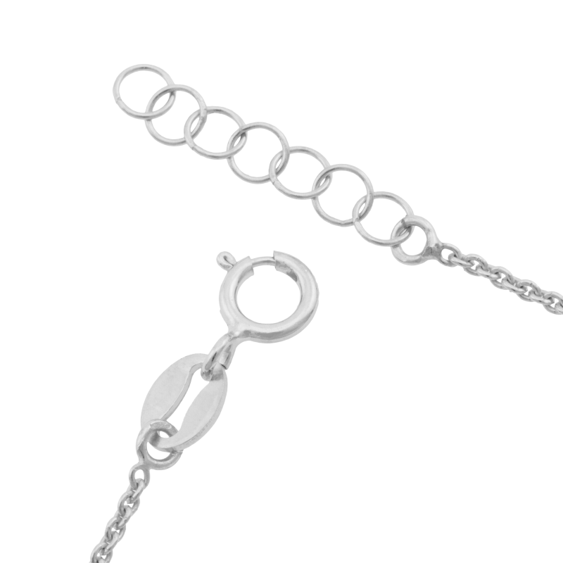 Bracelet en argent rhodié et oxydes de zirconium, maman je t'aime