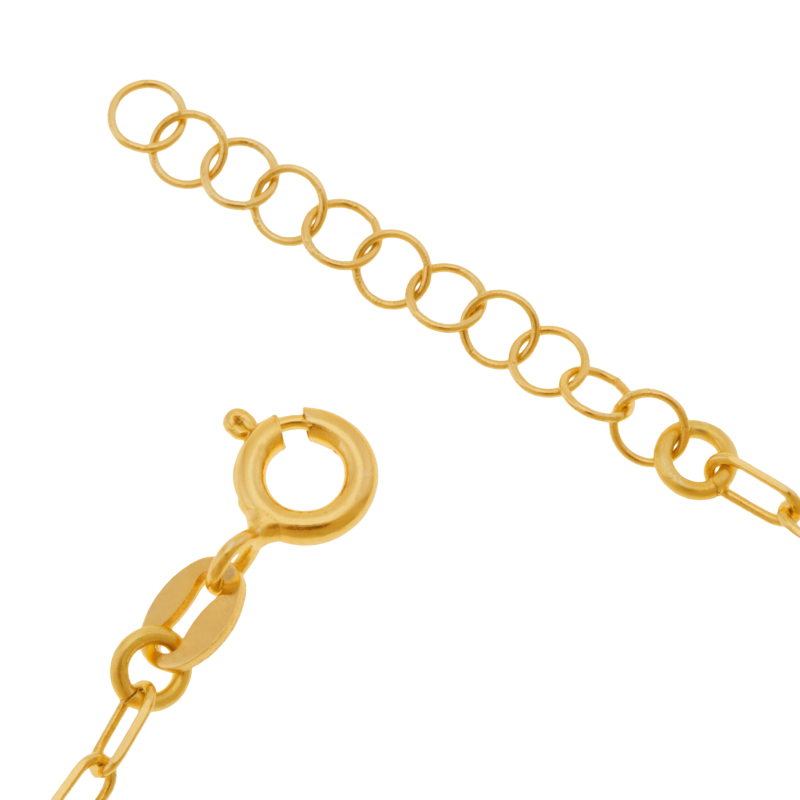 Bracelet en argent doré et pierre synthétiques