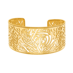 Bracelet jonc en acier doré
